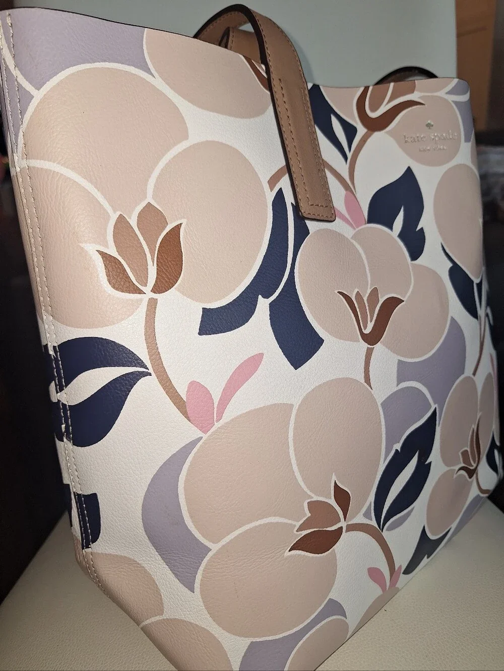 Kate Spade Arch Place Mya Breezy Floral Reversible Tote & Matching Wrislet NWOT